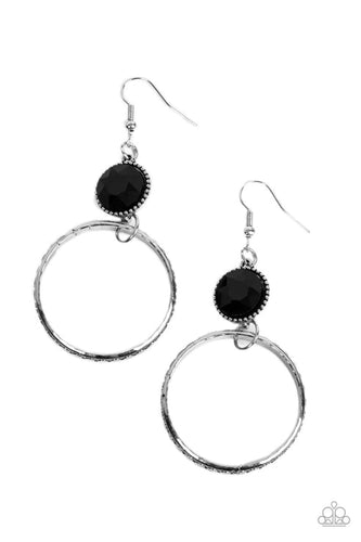 Standalone Sparkle Black Earring