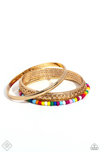 Multicolored Medley Gold Bracelet