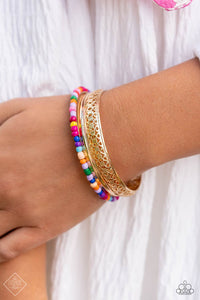 Multicolored Medley Gold Bracelet