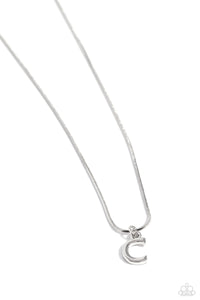 Seize The Initial Silver Necklace - C