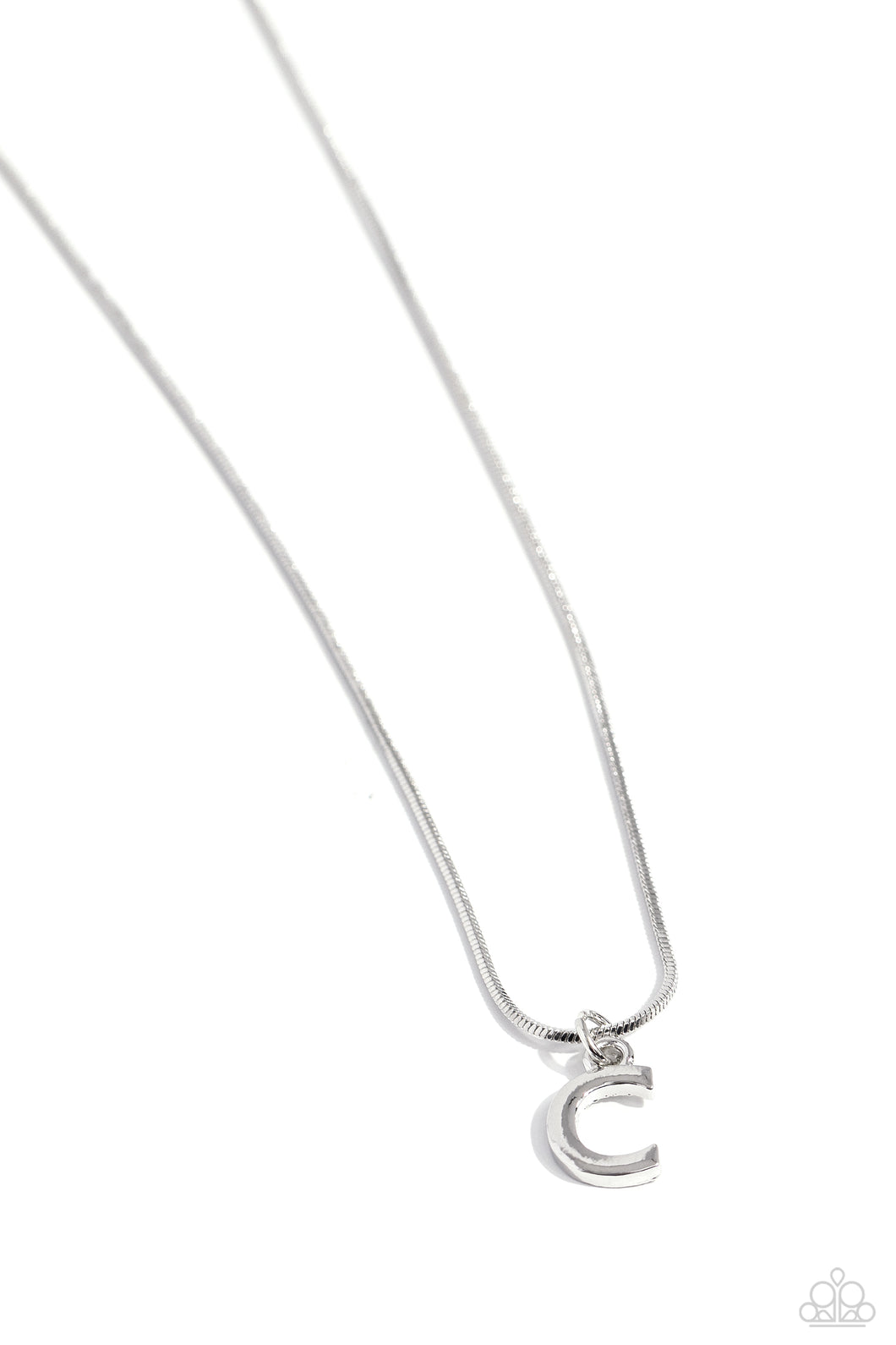 Seize The Initial Silver Necklace - C