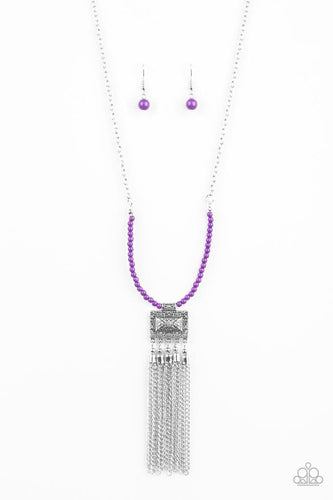 Mayan Masquerade Purple Necklace