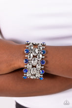 Load image into Gallery viewer, Hammered Headliner Blue Bracelet