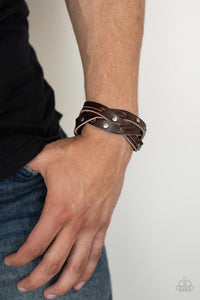 Rugged Roundup Brown Bracelet