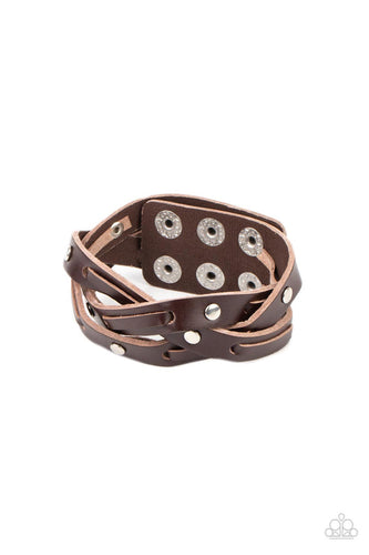 Rugged Roundup Brown Bracelet