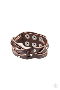 Rugged Roundup Brown Bracelet