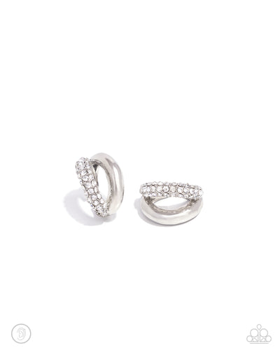 Sizzling Spotlight White Earring