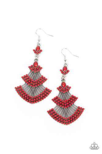 Eastern Expression Red Earring