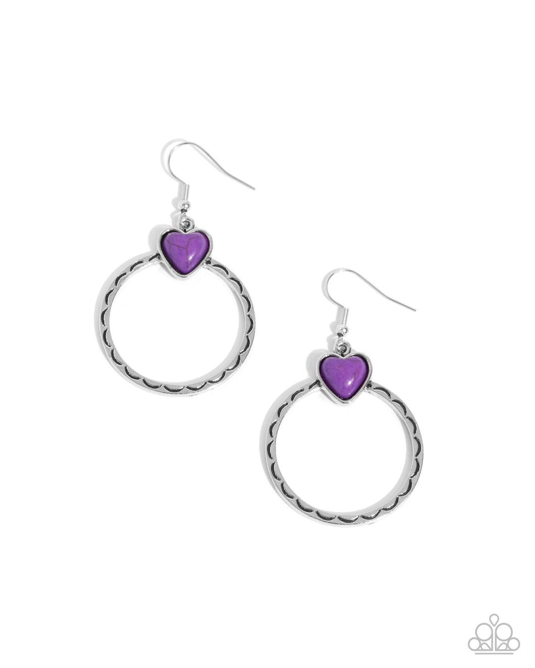 Heart Holiday Purple Earring