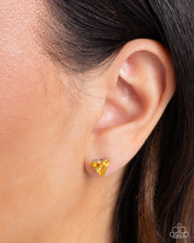Load image into Gallery viewer, Triangular Twinkle Yellow Earring