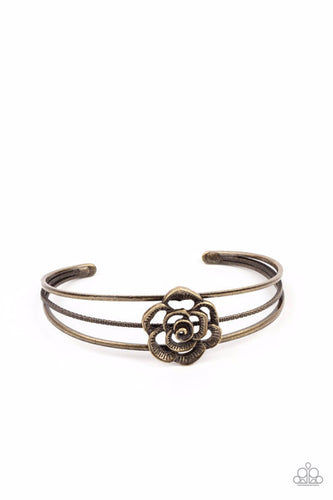 Rosy Repose Brass Bracelet