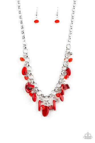 I Want To SEA The World Red Necklace