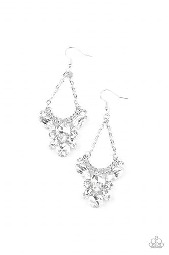 Bling Bouquets White Earring