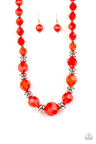 Dine And Dash Red Necklace