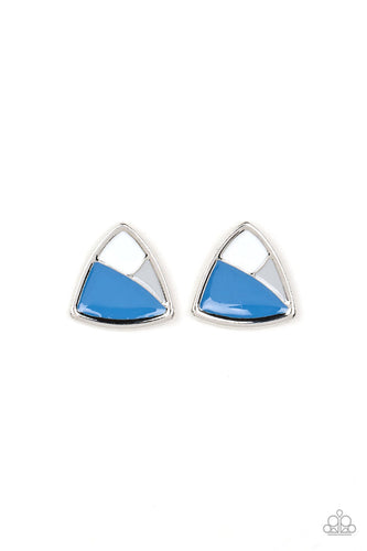 Kaleidoscopic Collision Blue Earring