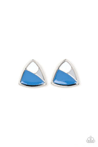 Kaleidoscopic Collision Blue Earring