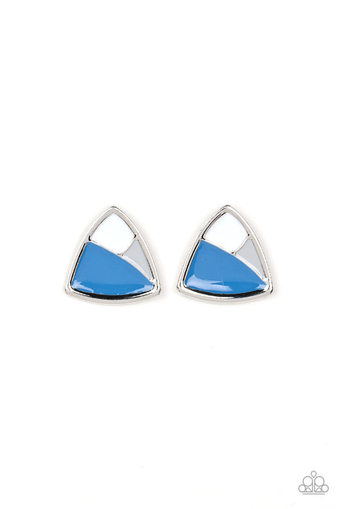 Kaleidoscopic Collision Blue Earring