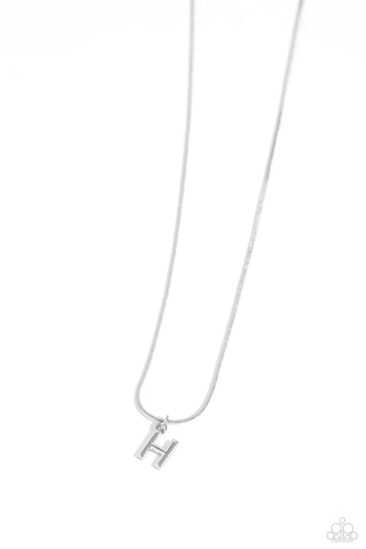 Seize The Initial Silver Necklace - H