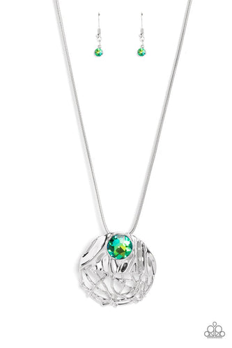 Lush Lattice Green Necklace