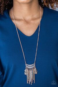 Fiercely Feathered Copper Necklace
