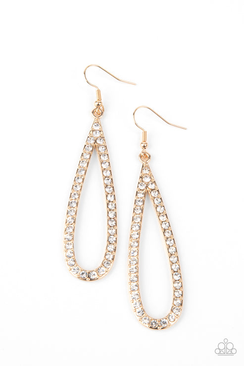 Glitzy Goals Gold Earring