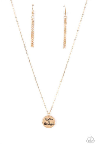 America The Beautiful Gold Necklace