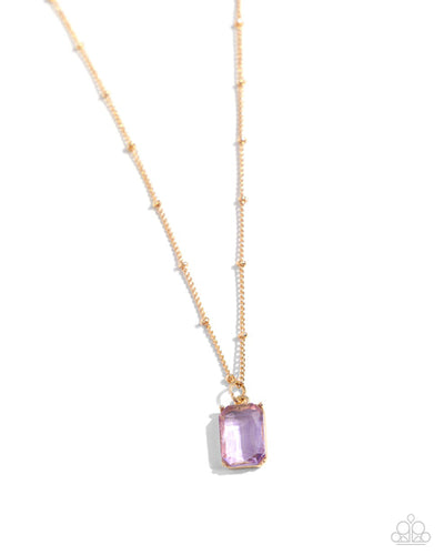 Suave Simplicity Purple Necklace