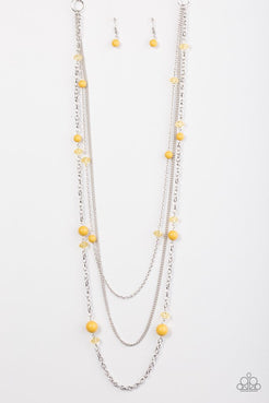 Triple Tango Yellow Necklace