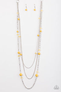 Triple Tango Yellow Necklace