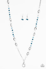 Load image into Gallery viewer, Sparkling Sophistication Blue Lanyard