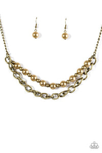 Glam And Grind Brass Necklace