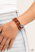 Load image into Gallery viewer, PAW-sitive Thinking Orange Bracelet