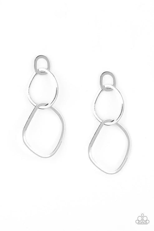 Twisted Trio Silver Earring