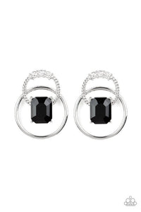 Dangerously Dapper Black Earring