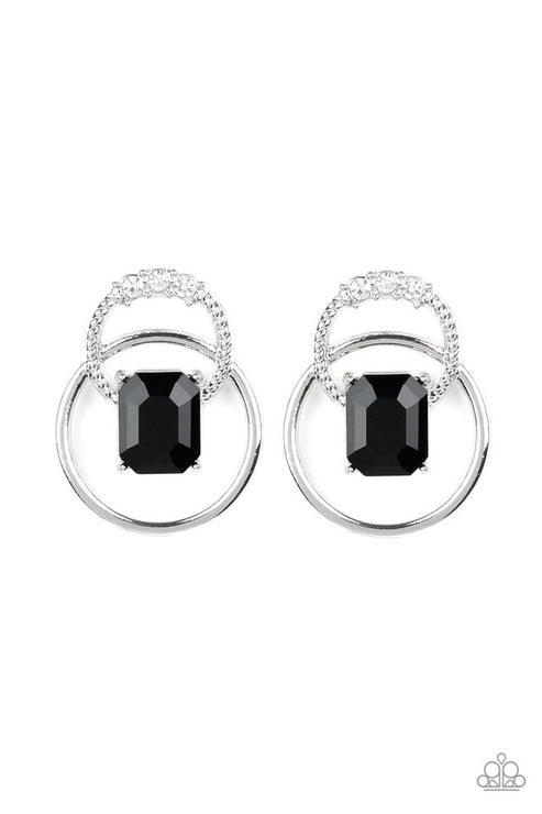 Dangerously Dapper Black Earring