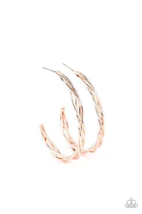 Twisted Tango Gold Earring