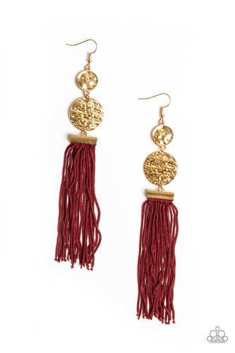 Lotus Garden Red Earring