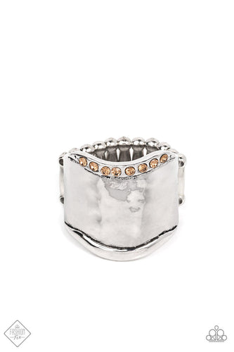 Brilliantly Bordered Brown Ring