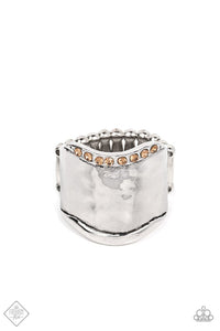 Brilliantly Bordered Brown Ring