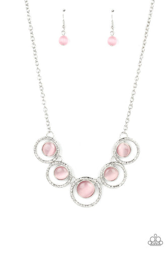 Elliptical Enchantment Pink Necklace