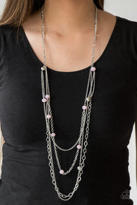Glamour Grotto Pink Necklace