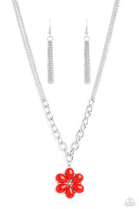Dazzling Dahlia Red Necklace