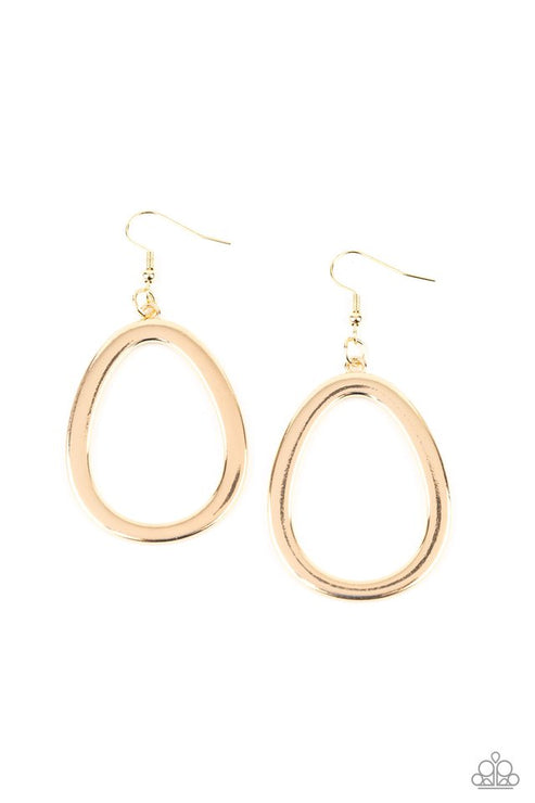 Casual Curves Gold Earring