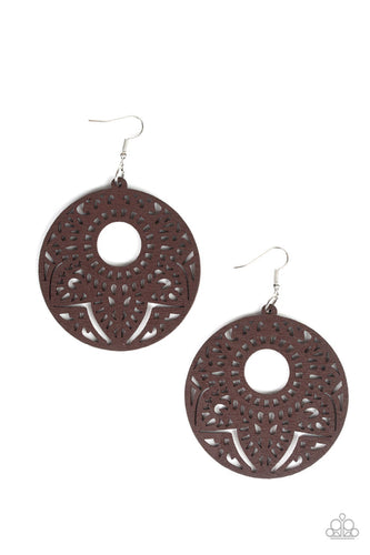 Mandala Mambo Brown Earring