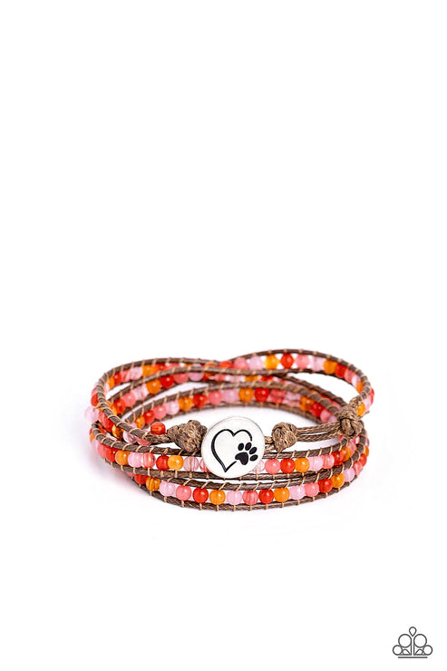 PAW-sitive Thinking Orange Bracelet