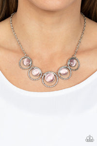 Elliptical Enchantment Pink Necklace