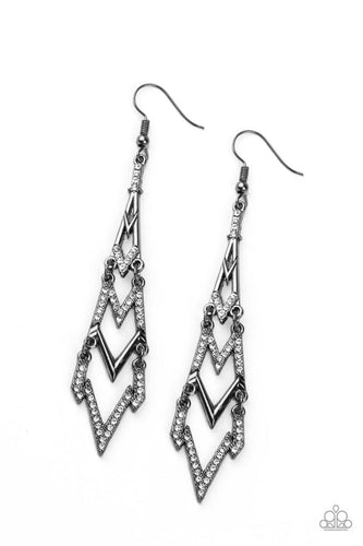 Electric Shimmer Black Earring