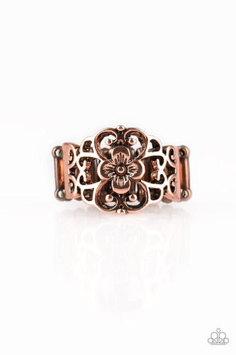 Fanciful Flower Gardens Copper Ring