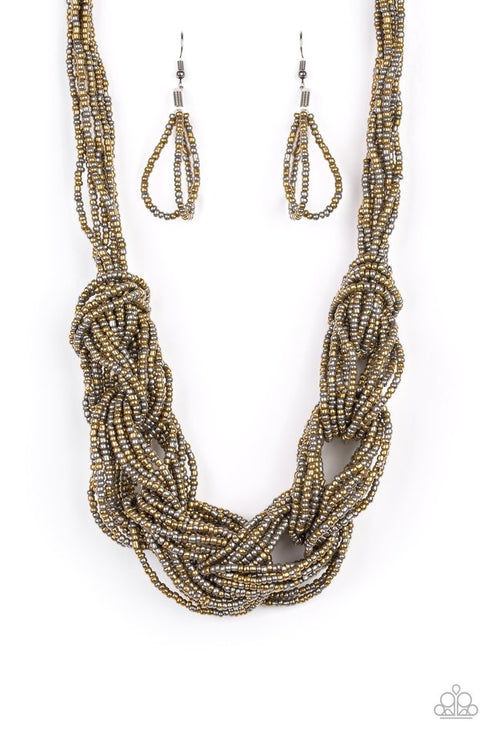 City Catwalk Brass Necklace