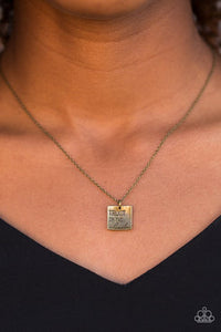 Trust In Faith Brass Necklace